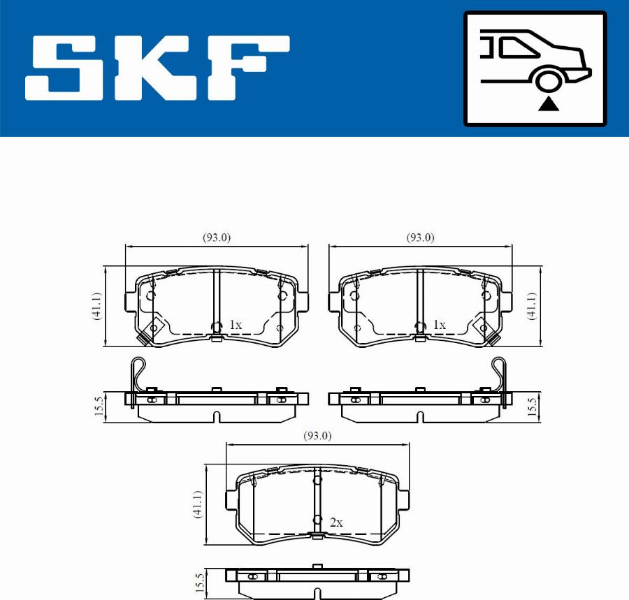 SKF VKBP 90139 A - Гальмівні колодки, дискові гальма avtolavka.club