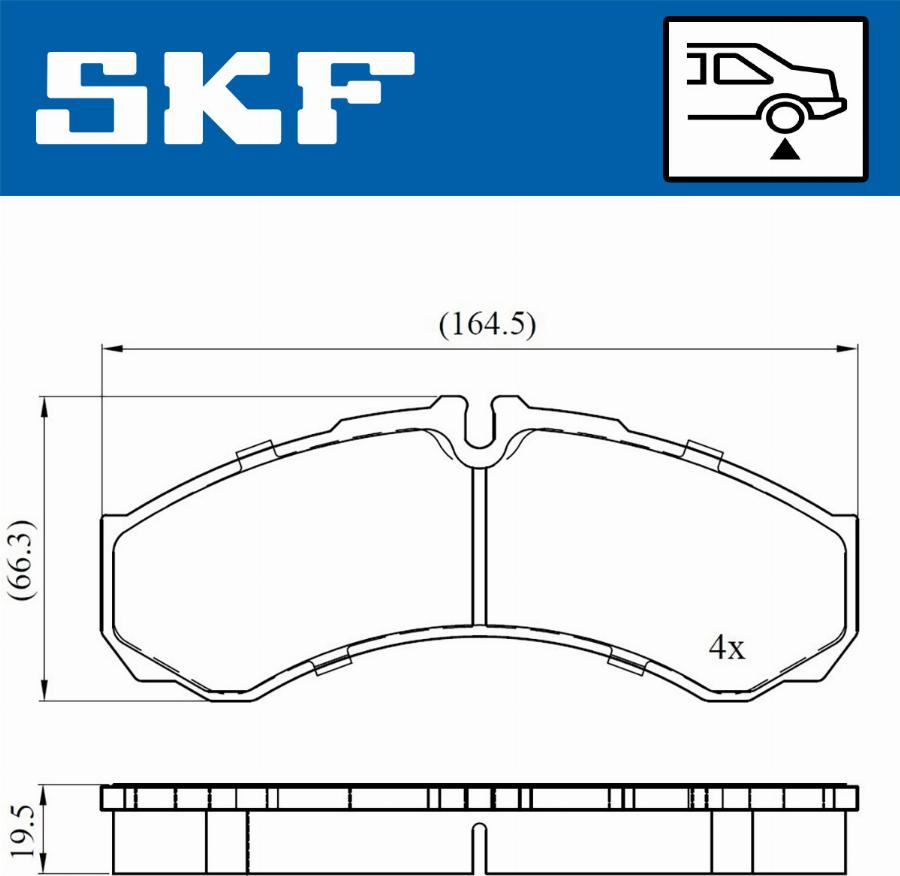 SKF VKBP 90130 - Гальмівні колодки, дискові гальма avtolavka.club