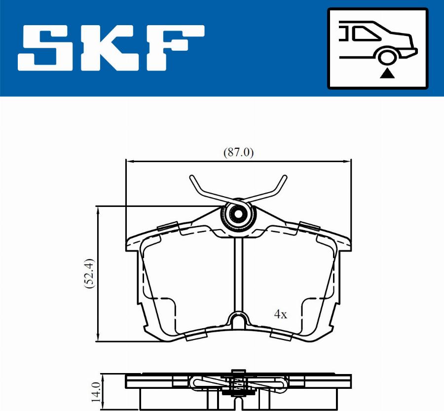 SKF VKBP 90897 A - Гальмівні колодки, дискові гальма avtolavka.club