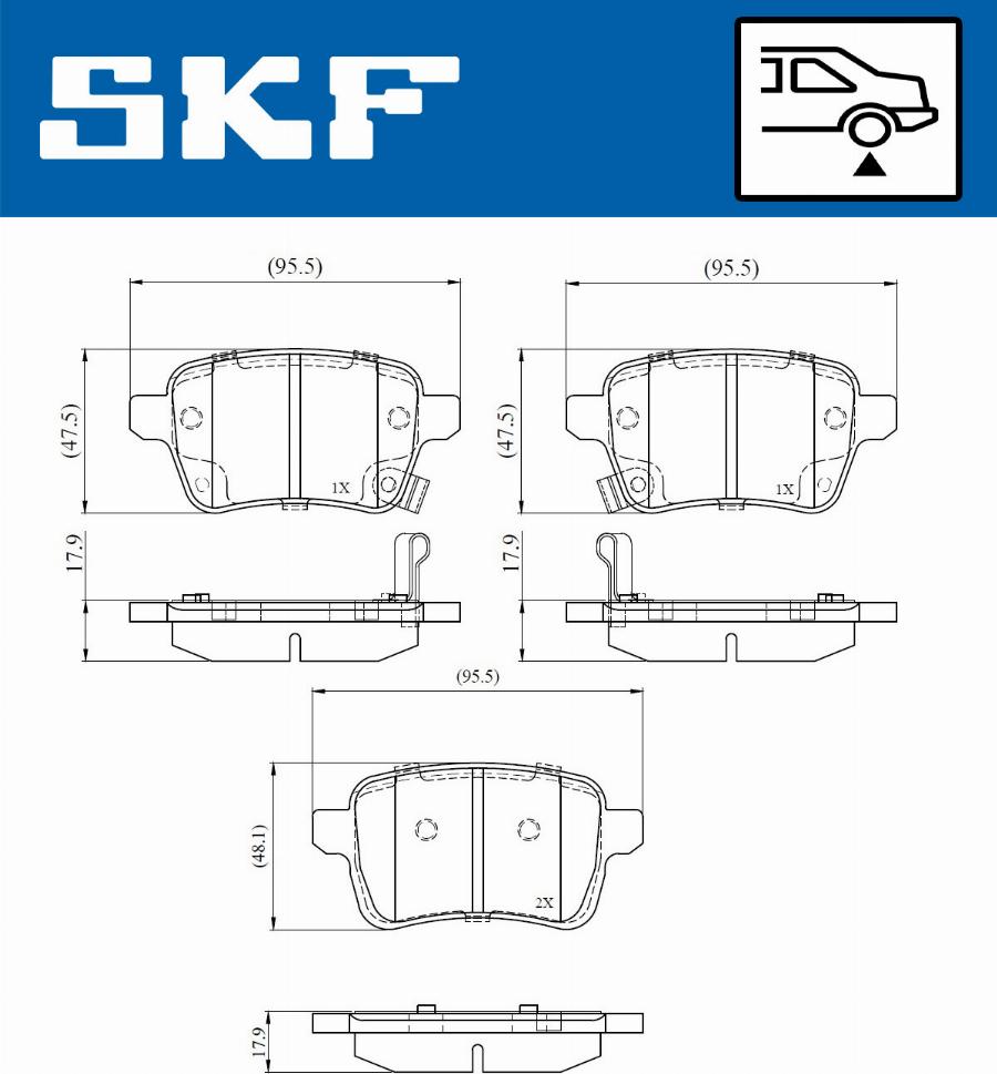 SKF VKBP 90846 A - Гальмівні колодки, дискові гальма avtolavka.club