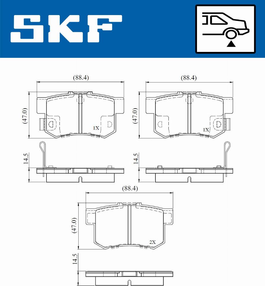 SKF VKBP 90867 A - Гальмівні колодки, дискові гальма avtolavka.club