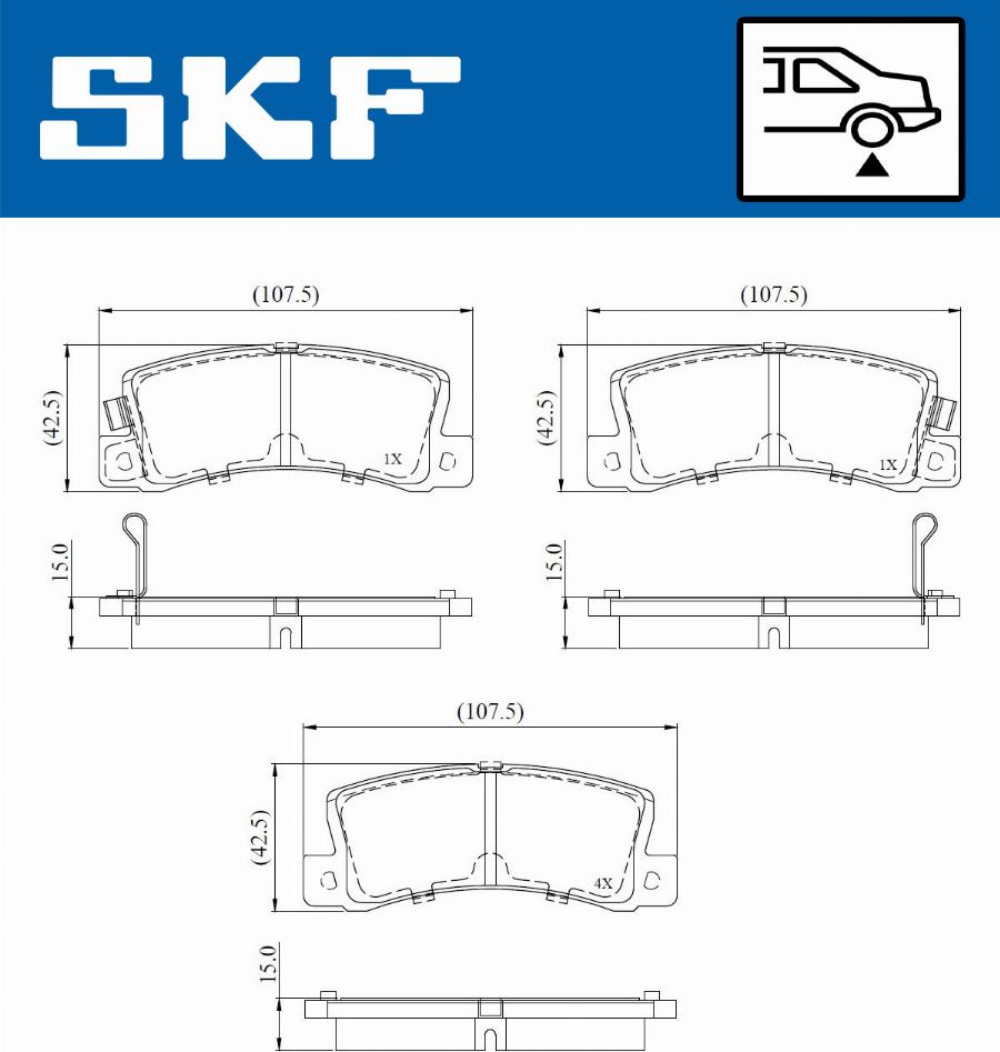 SKF VKBP 90873 A - Гальмівні колодки, дискові гальма avtolavka.club