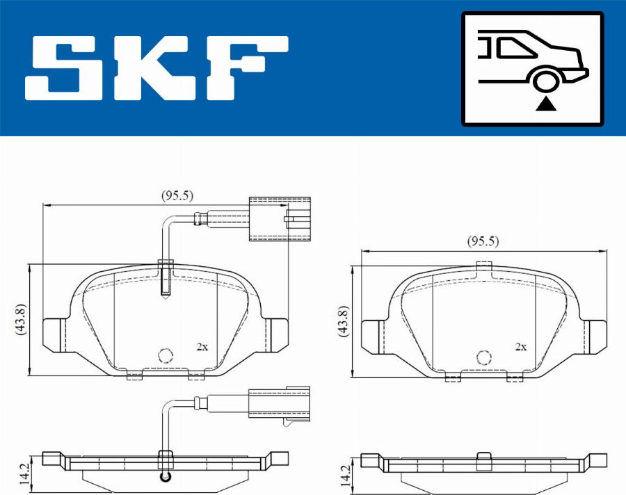 SKF VKBP 90391 E - Гальмівні колодки, дискові гальма avtolavka.club