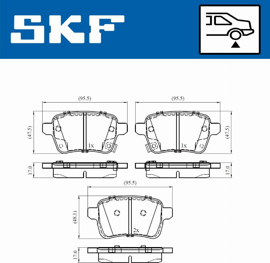 SKF VKBP 90355 A - Гальмівні колодки, дискові гальма avtolavka.club