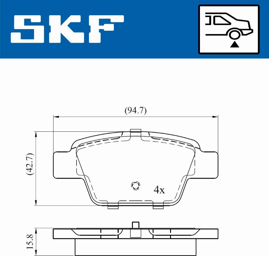 SKF VKBP 90315 - Гальмівні колодки, дискові гальма avtolavka.club