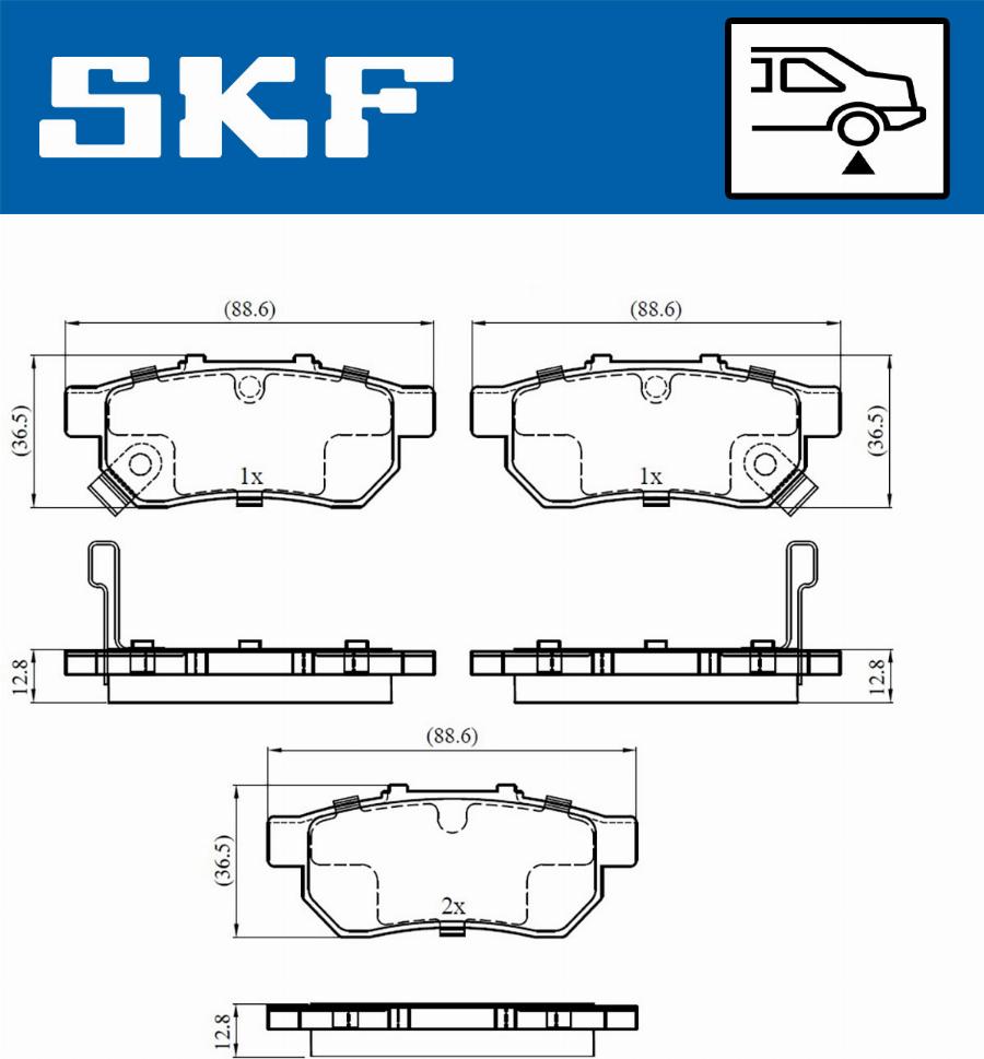 SKF VKBP 90381 A - Гальмівні колодки, дискові гальма avtolavka.club