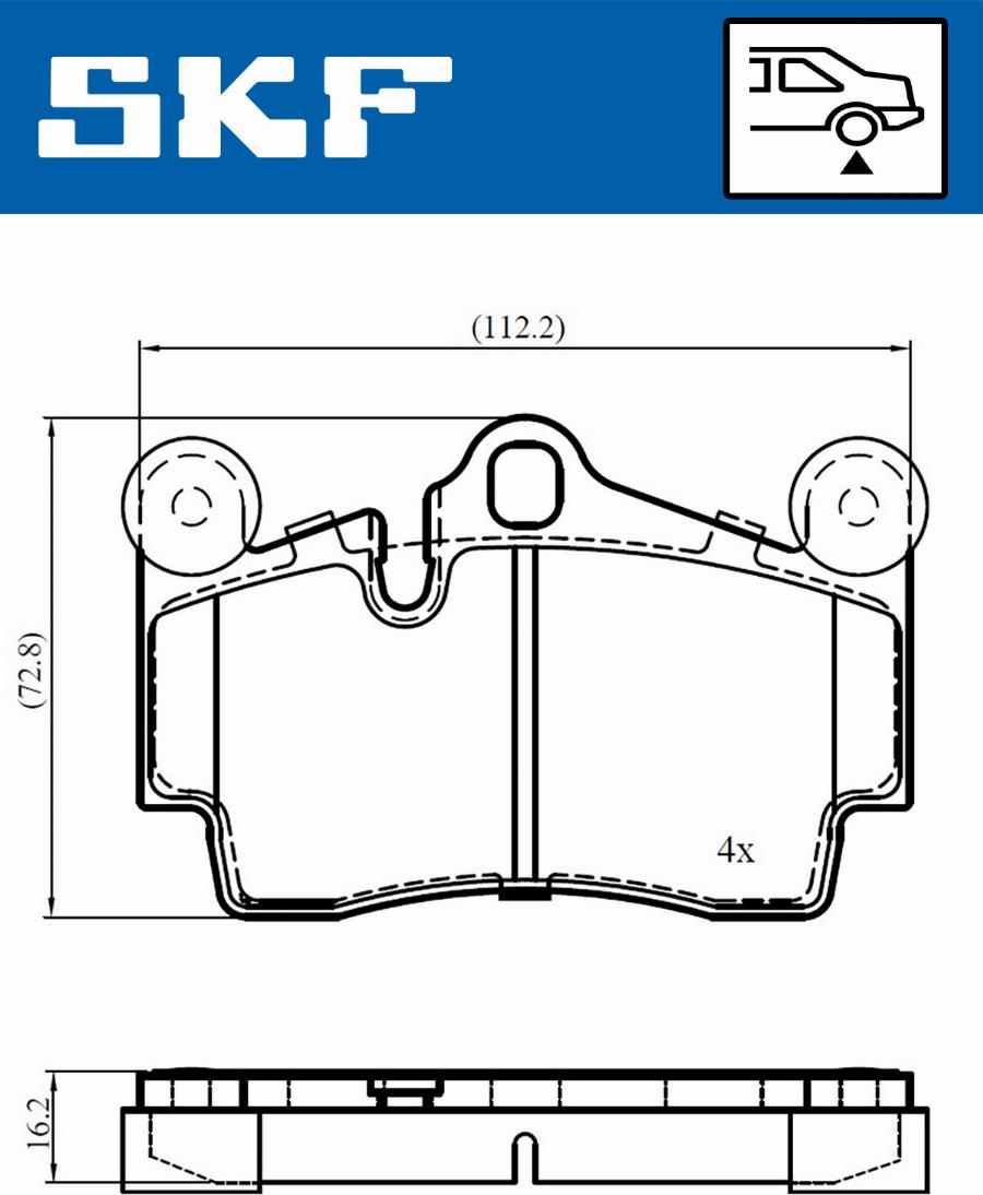 SKF VKBP 90378 - Гальмівні колодки, дискові гальма avtolavka.club