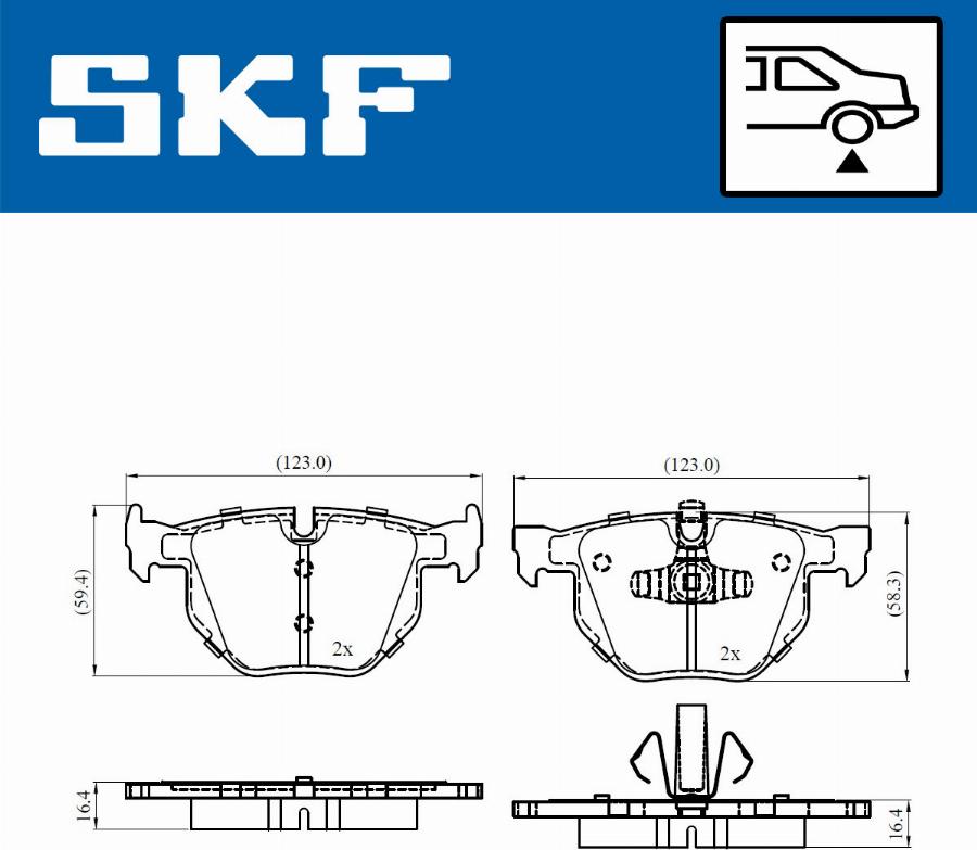 SKF VKBP 90372 - Гальмівні колодки, дискові гальма avtolavka.club