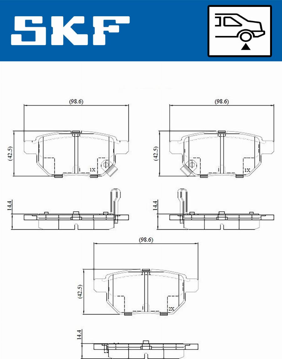 SKF VKBP 90282 A - Гальмівні колодки, дискові гальма avtolavka.club