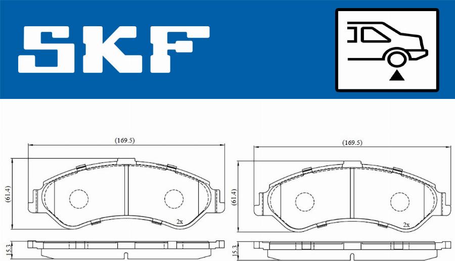 SKF VKBP 90221 - Гальмівні колодки, дискові гальма avtolavka.club