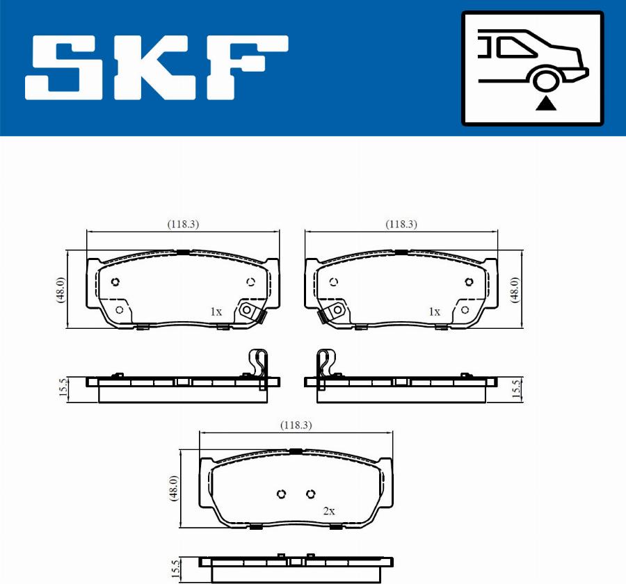 SKF VKBP 91082 A - Гальмівні колодки, дискові гальма avtolavka.club