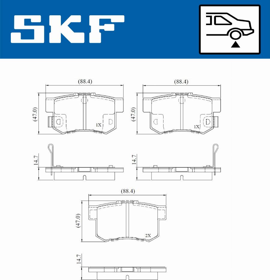 SKF VKBP 91112 A - Гальмівні колодки, дискові гальма avtolavka.club