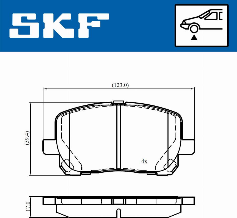 SKF VKBP 80943 - Гальмівні колодки, дискові гальма avtolavka.club