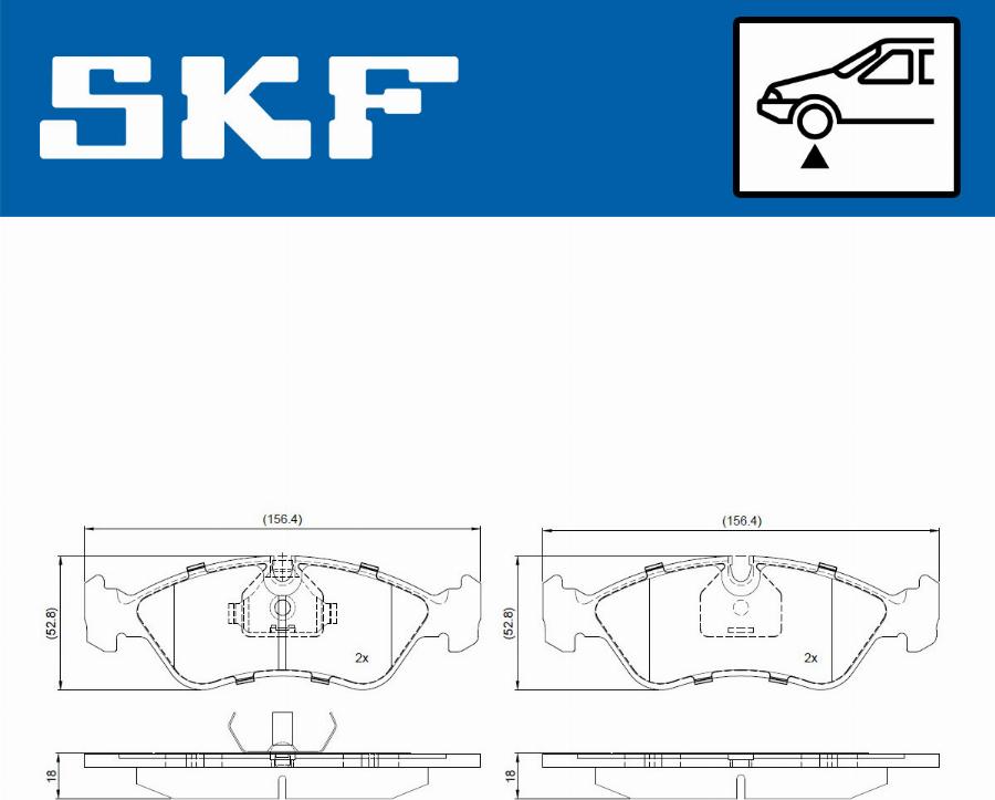 SKF VKBP 80960 - Гальмівні колодки, дискові гальма avtolavka.club