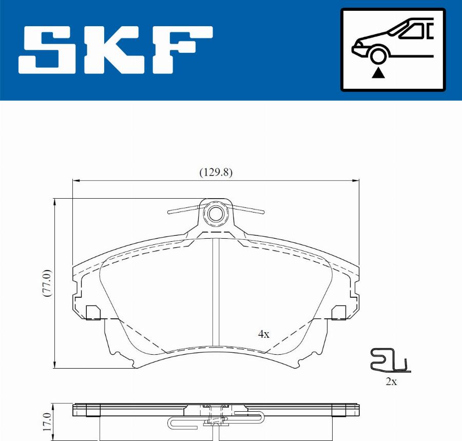 SKF VKBP 80900 A - Гальмівні колодки, дискові гальма avtolavka.club