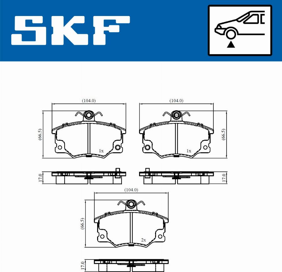 SKF VKBP 80911 A - Гальмівні колодки, дискові гальма avtolavka.club