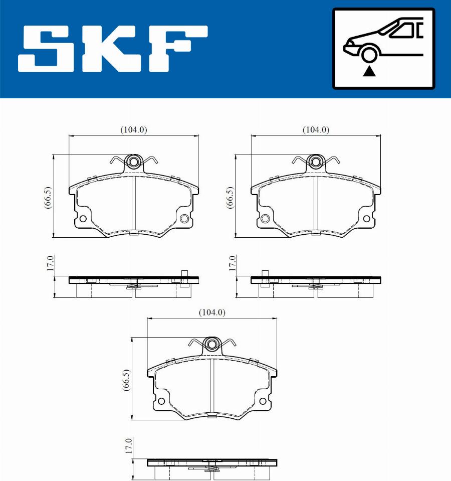 SKF VKBP 80913 A - Гальмівні колодки, дискові гальма avtolavka.club