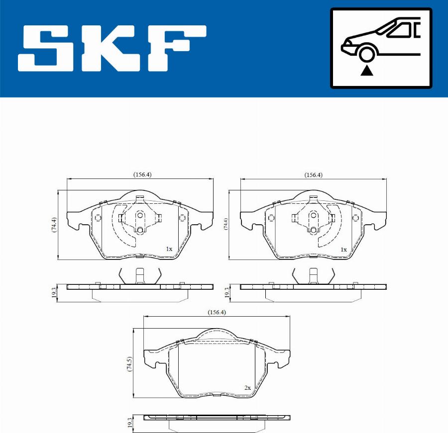 SKF VKBP 80936 - Гальмівні колодки, дискові гальма avtolavka.club