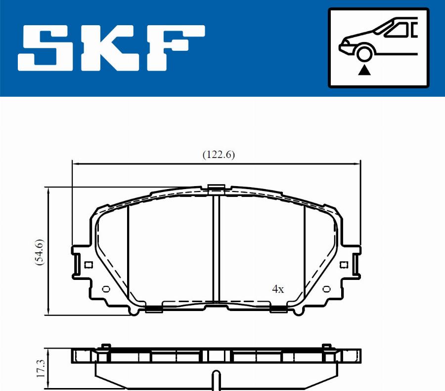 SKF VKBP 80970 - Гальмівні колодки, дискові гальма avtolavka.club