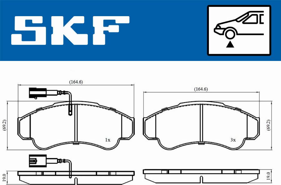 SKF VKBP 80441 E - Гальмівні колодки, дискові гальма avtolavka.club