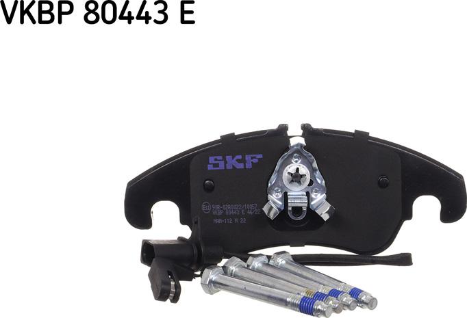 SKF VKBP 80443 E - Гальмівні колодки, дискові гальма avtolavka.club