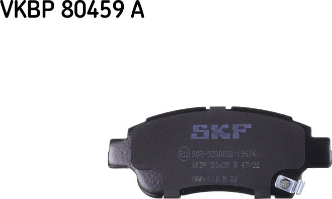 SKF VKBP 80459 A - Гальмівні колодки, дискові гальма avtolavka.club