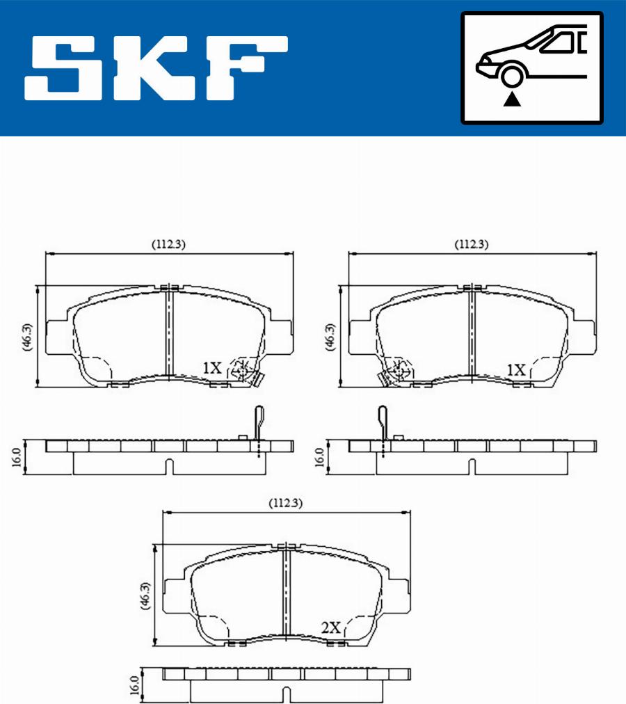 SKF VKBP 80459 A - Гальмівні колодки, дискові гальма avtolavka.club