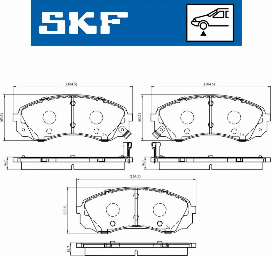 SKF VKBP 80454 A - Гальмівні колодки, дискові гальма avtolavka.club