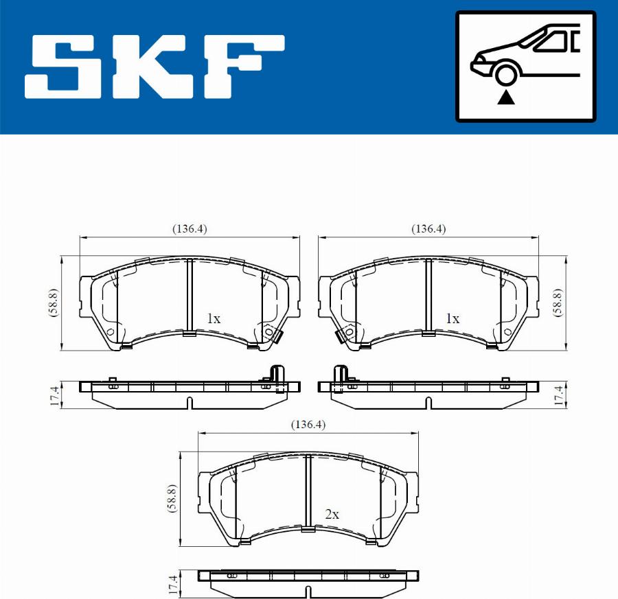 SKF VKBP 80410 A - Гальмівні колодки, дискові гальма avtolavka.club