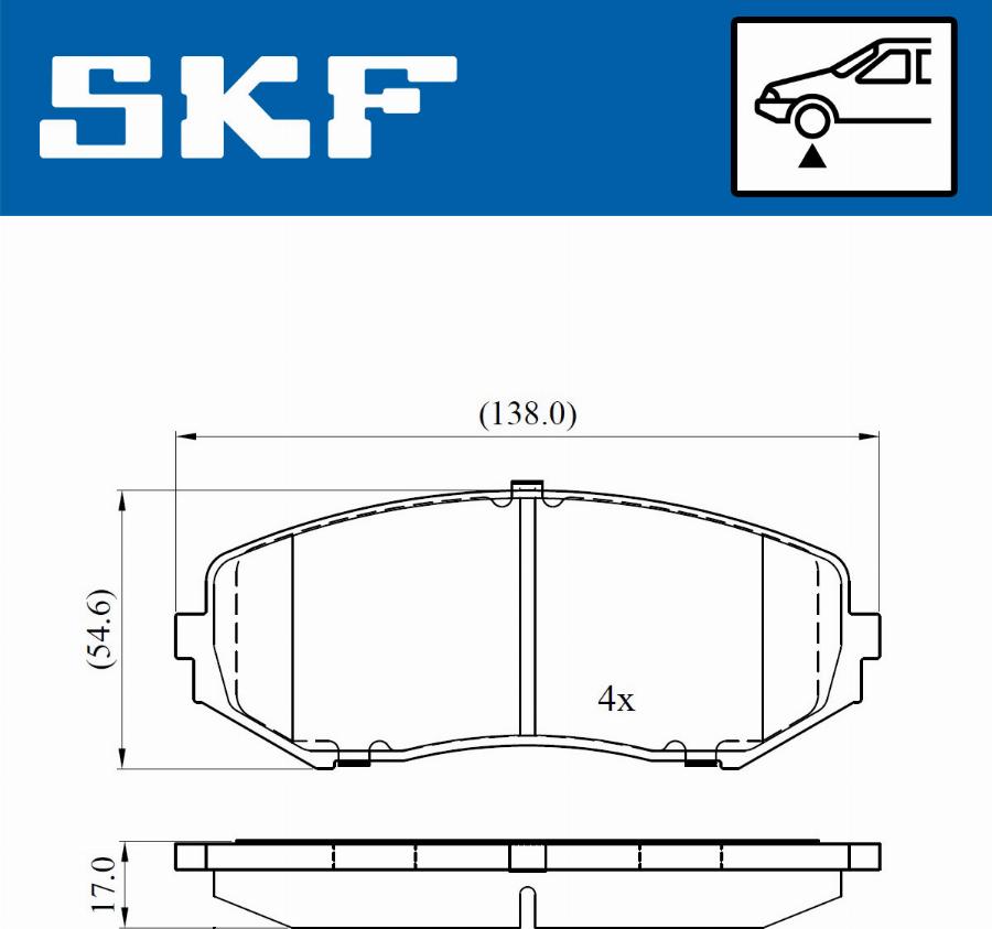 SKF VKBP 80417 A - Гальмівні колодки, дискові гальма avtolavka.club