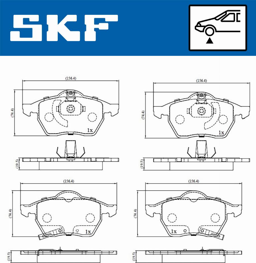 SKF VKBP 80424 A - Гальмівні колодки, дискові гальма avtolavka.club