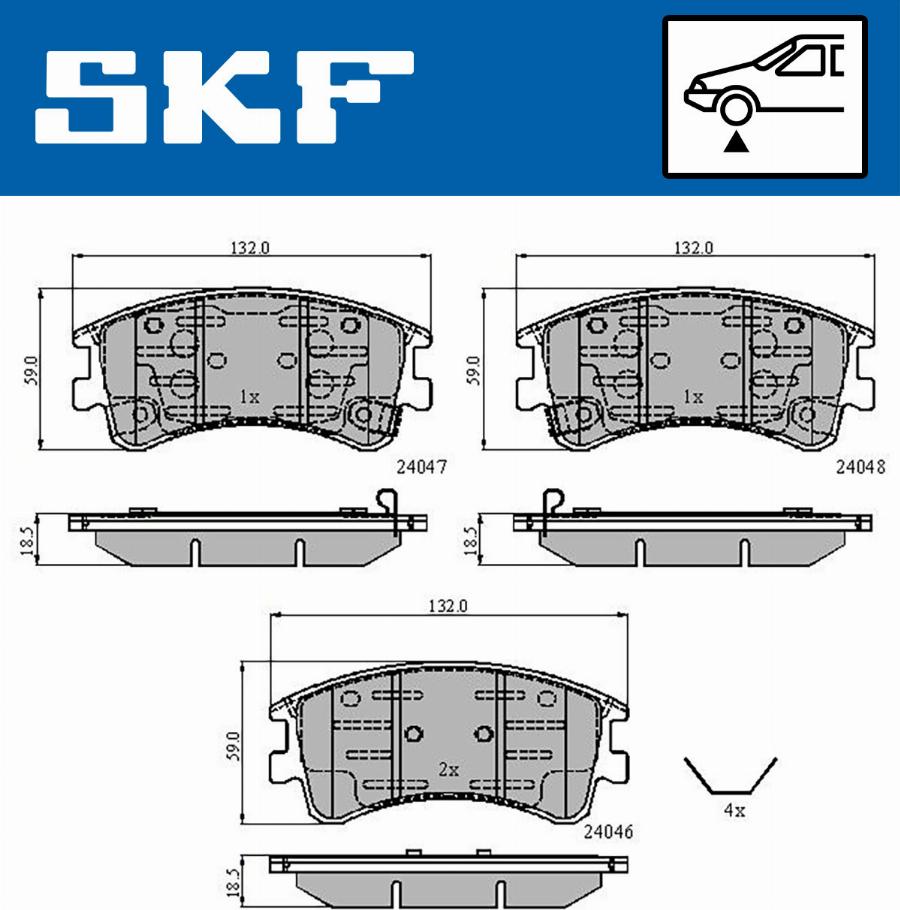 SKF VKBP 80421 A - Гальмівні колодки, дискові гальма avtolavka.club