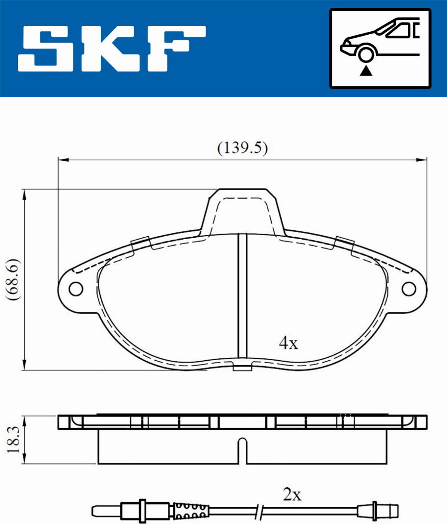 SKF VKBP 80423 E - Гальмівні колодки, дискові гальма avtolavka.club