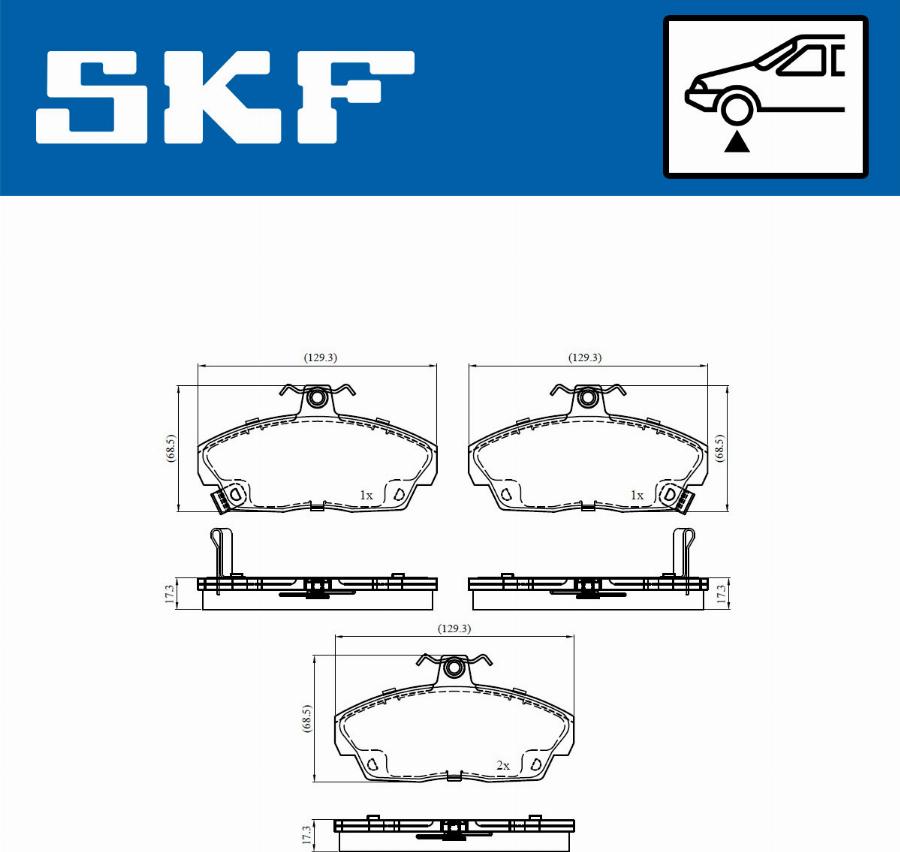 SKF VKBP 80479 A - Гальмівні колодки, дискові гальма avtolavka.club