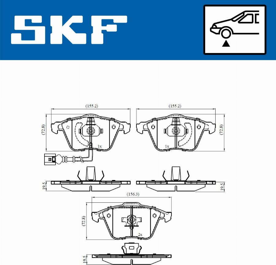 SKF VKBP 80594 E - Гальмівні колодки, дискові гальма avtolavka.club