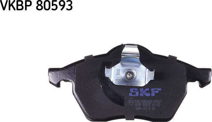 SKF VKBP 80593 - Гальмівні колодки, дискові гальма avtolavka.club