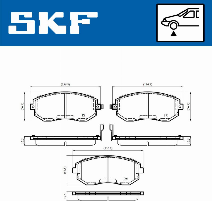 SKF VKBP 80545 A - Гальмівні колодки, дискові гальма avtolavka.club