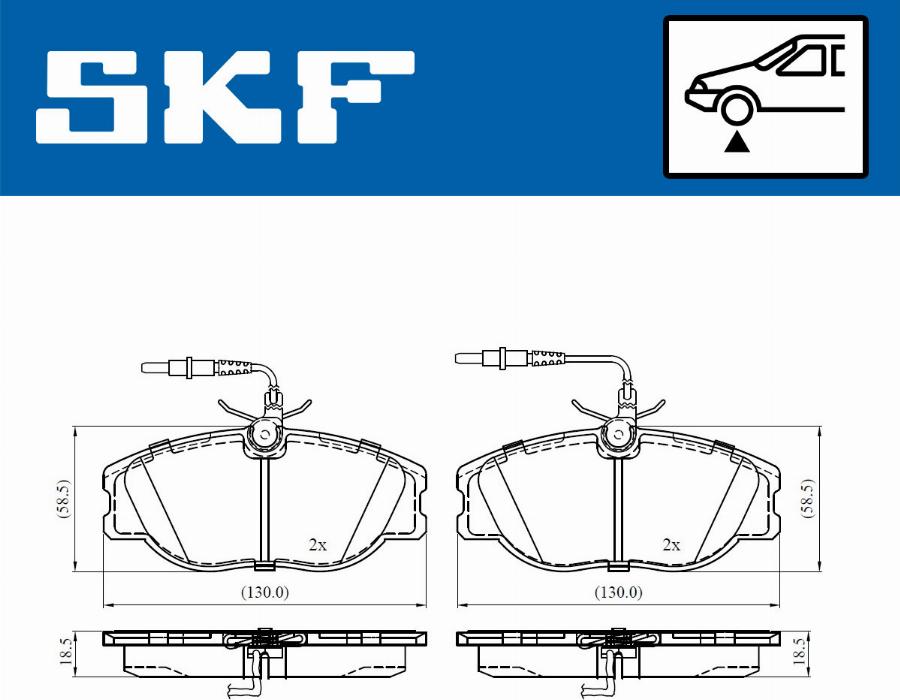 SKF VKBP 80543 E - Гальмівні колодки, дискові гальма avtolavka.club