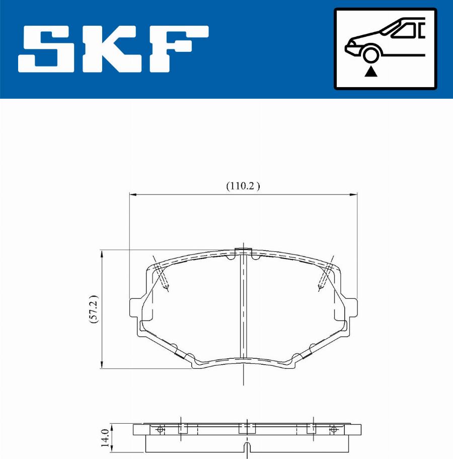 SKF VKBP 80564 A - Гальмівні колодки, дискові гальма avtolavka.club