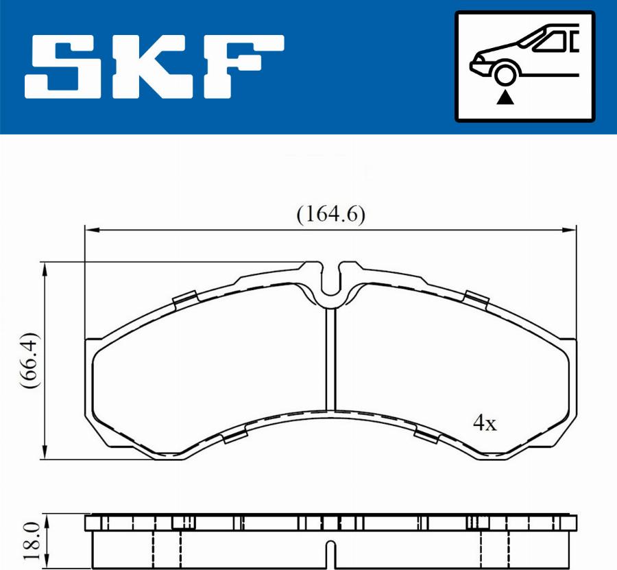 SKF VKBP 80507 - Гальмівні колодки, дискові гальма avtolavka.club