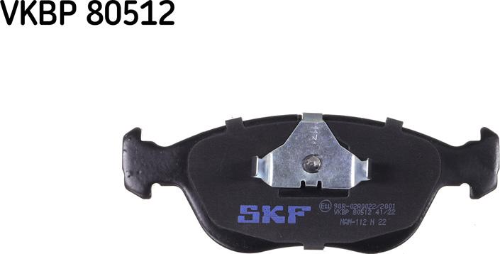 SKF VKBP 80512 - Гальмівні колодки, дискові гальма avtolavka.club