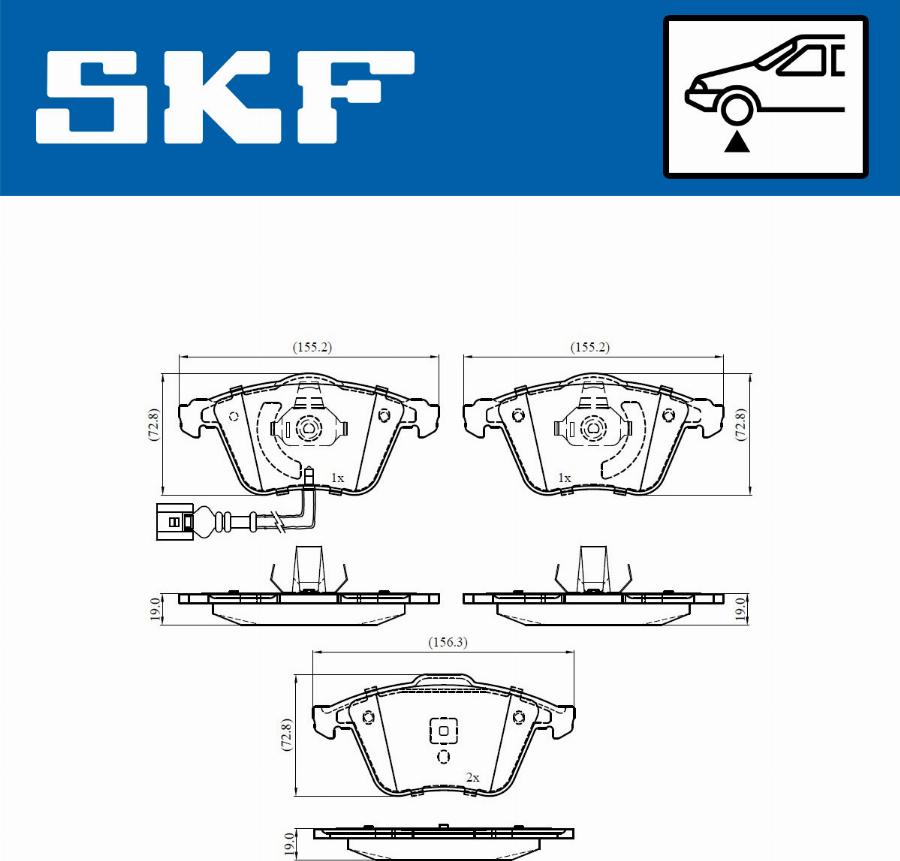 SKF VKBP 80586 E - Гальмівні колодки, дискові гальма avtolavka.club