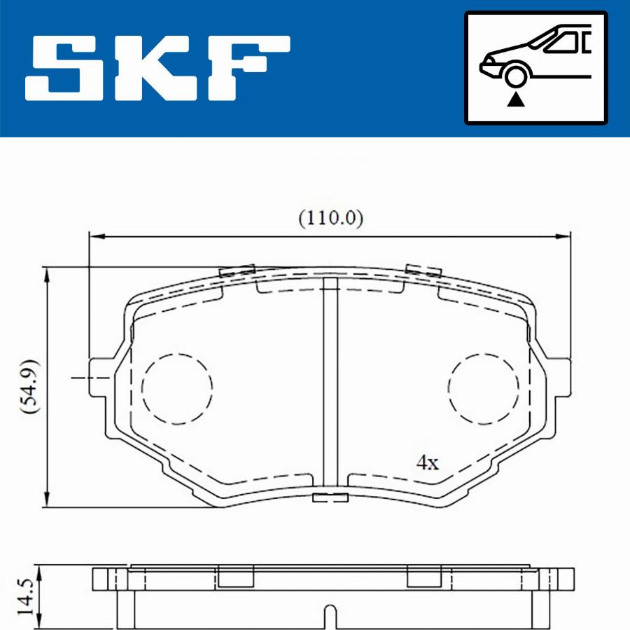 SKF VKBP 80531 A - Гальмівні колодки, дискові гальма avtolavka.club