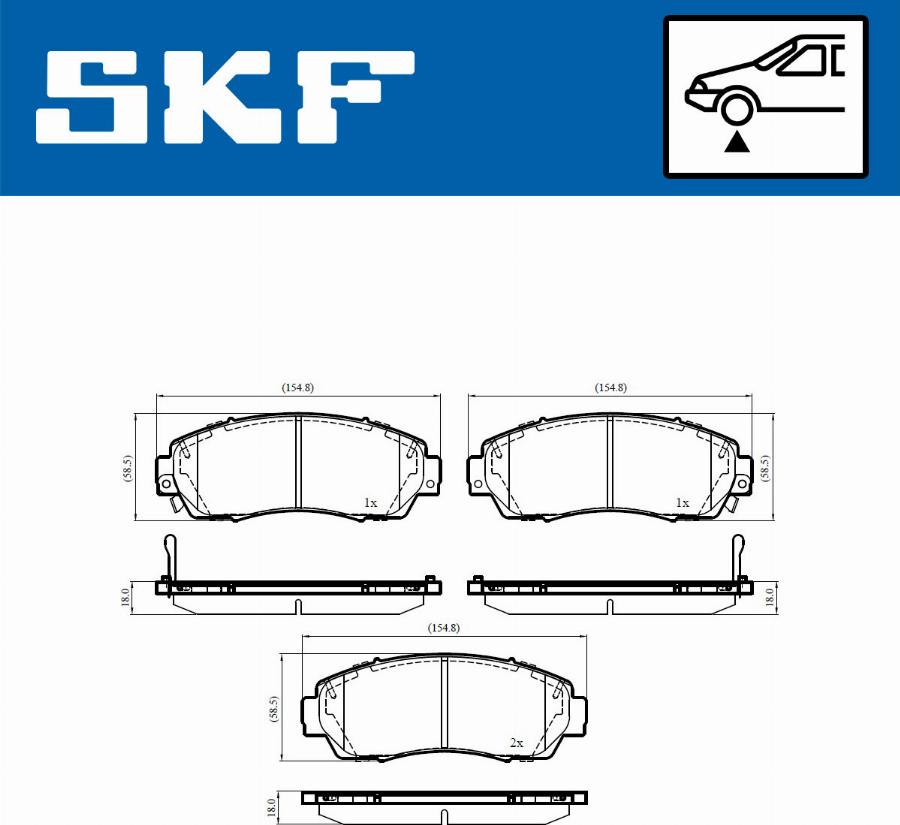 SKF VKBP 80533 A - Гальмівні колодки, дискові гальма avtolavka.club