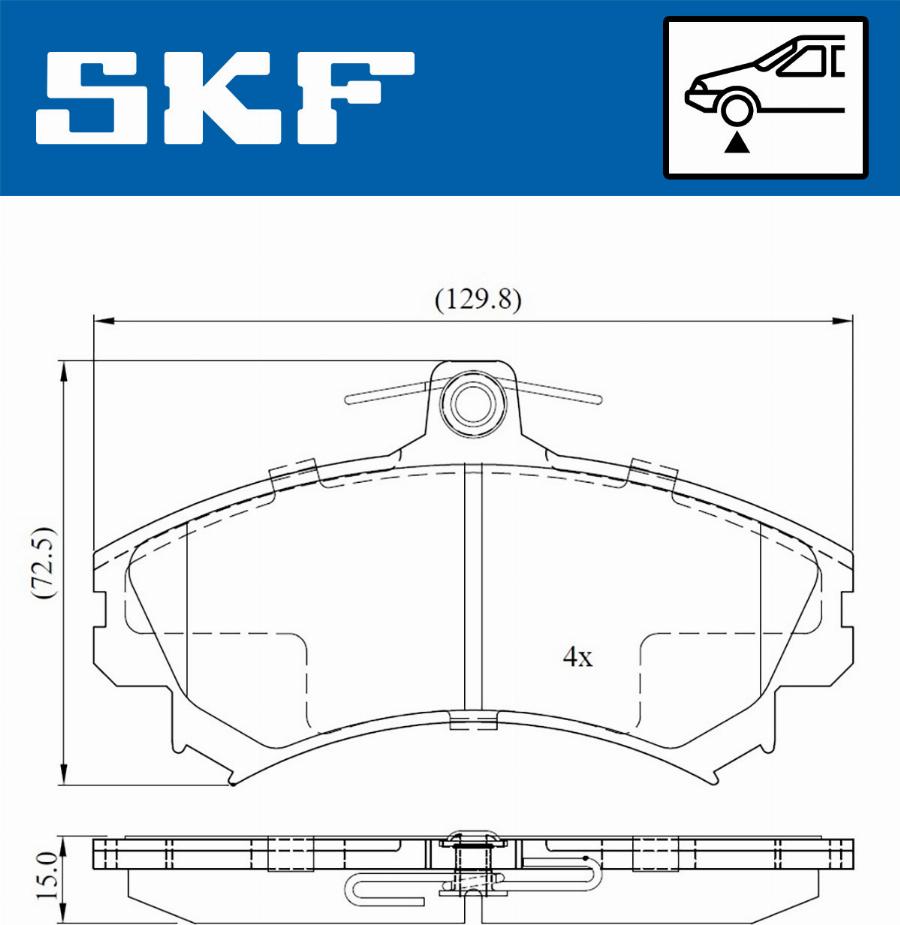 SKF VKBP 80575 A - Гальмівні колодки, дискові гальма avtolavka.club