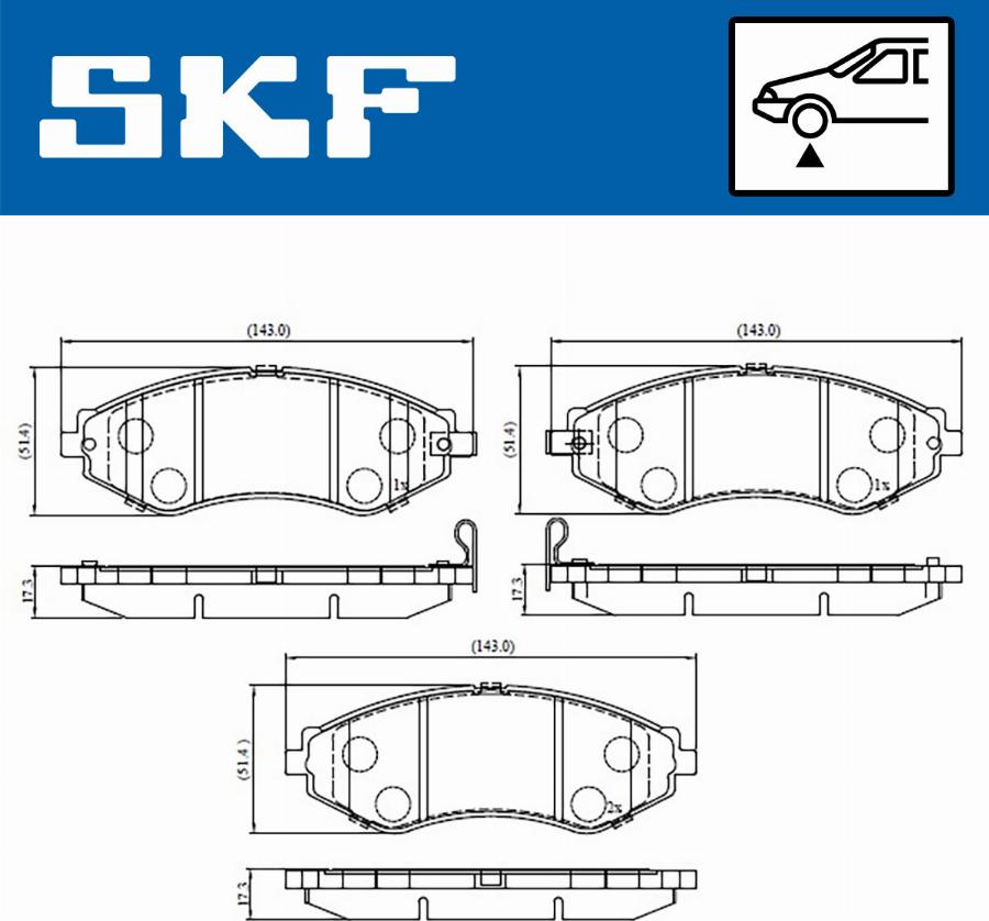 SKF VKBP 80570 A - Гальмівні колодки, дискові гальма avtolavka.club