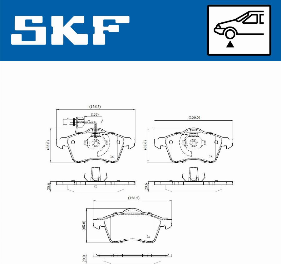 SKF VKBP 80573 E - Гальмівні колодки, дискові гальма avtolavka.club