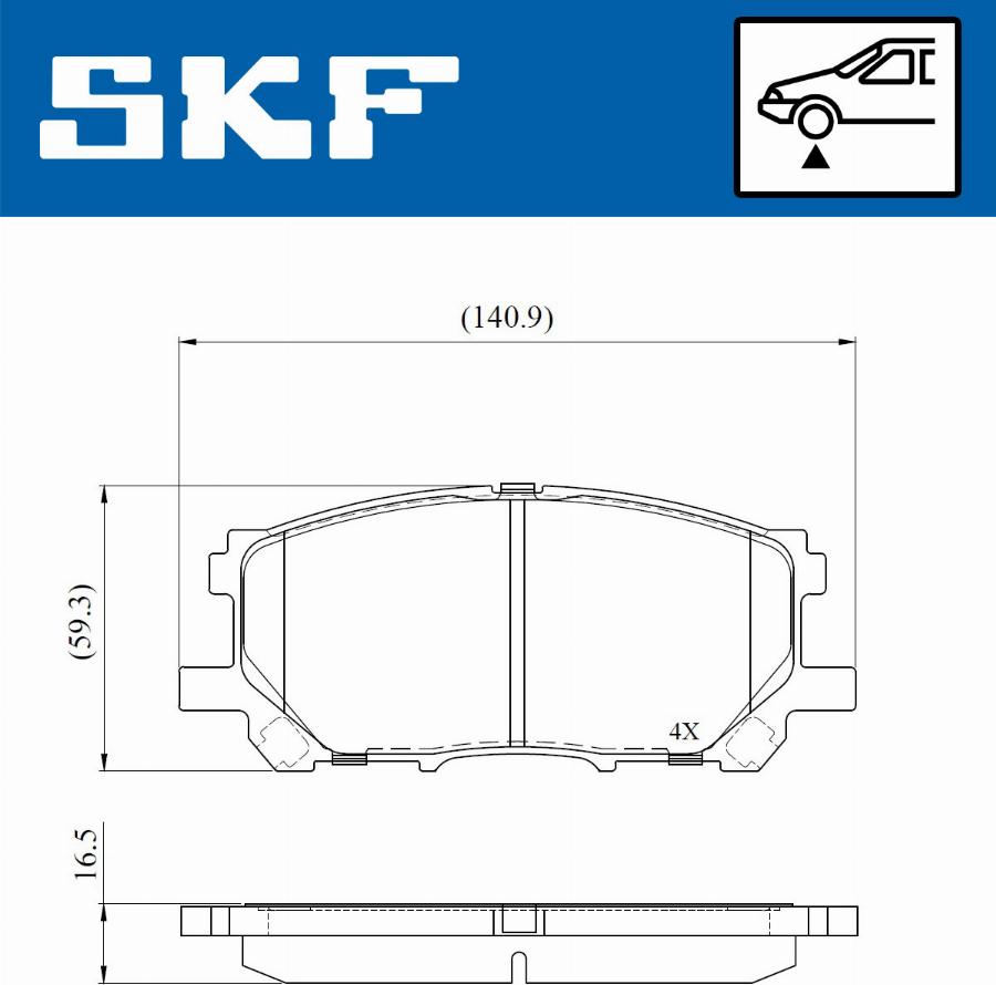 SKF VKBP 80693 - Гальмівні колодки, дискові гальма avtolavka.club