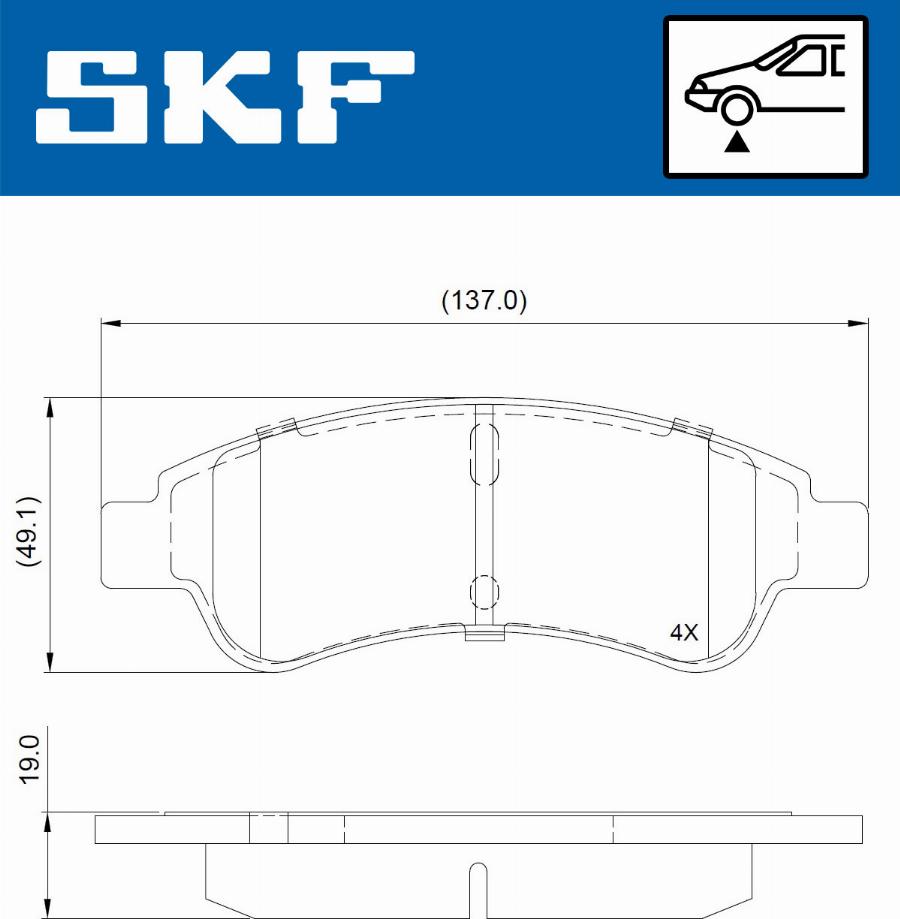 SKF VKBP 80648 - Гальмівні колодки, дискові гальма avtolavka.club