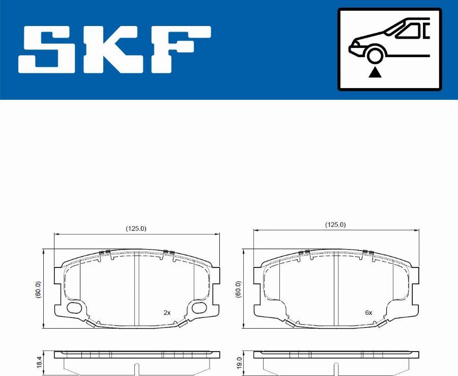 SKF VKBP 80652 - Гальмівні колодки, дискові гальма avtolavka.club